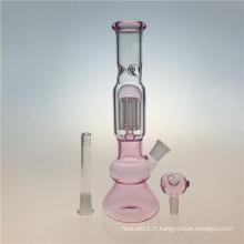 Percolateurs roses Tubes à eau fumante en verre avec base de vasque (ES-GB-413)